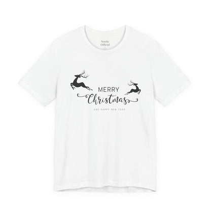 🎄✨ Minimal Merry Christmas Reindeer Tee - Nordic Official🎄✨ Minimal Merry Christmas Reindeer TeeT-Shirt