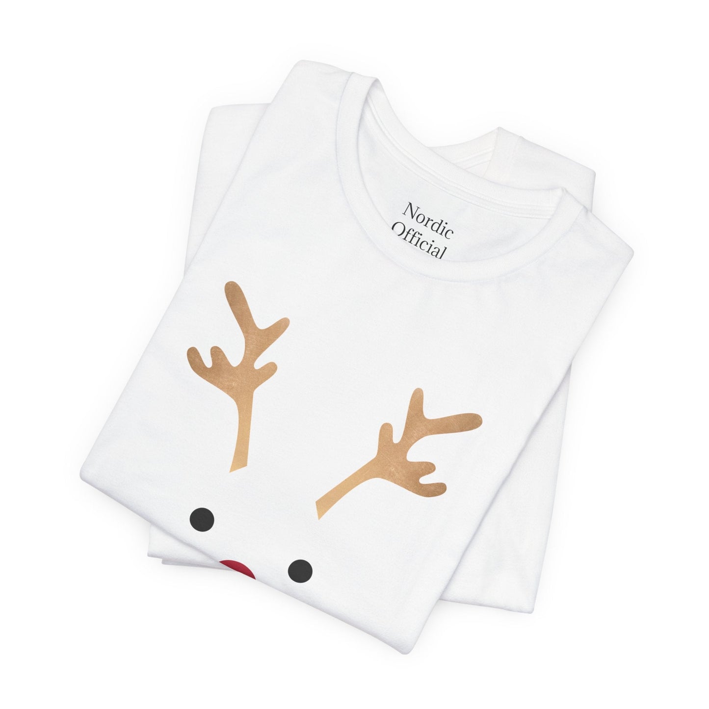 Minimalist Reindeer Face Christmas Tee – Simple, Festive, and Fun - Nordic OfficialMinimalist Reindeer Face Christmas Tee – Simple, Festive, and FunT-Shirt