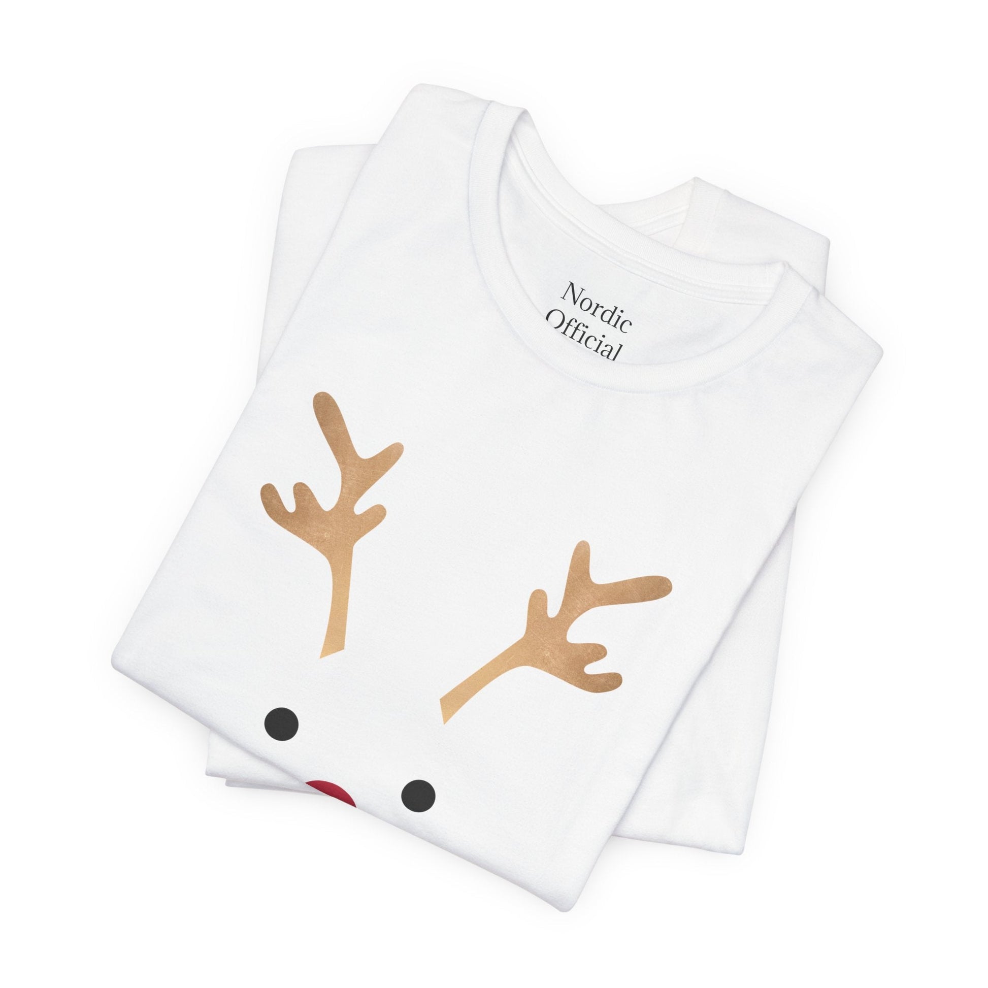 Minimalist Reindeer Face Christmas Tee – Simple, Festive, and Fun - Nordic OfficialMinimalist Reindeer Face Christmas Tee – Simple, Festive, and FunT-Shirt