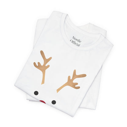 Minimalist Reindeer Face Christmas Tee – Simple, Festive, and Fun - Nordic OfficialMinimalist Reindeer Face Christmas Tee – Simple, Festive, and FunT-Shirt