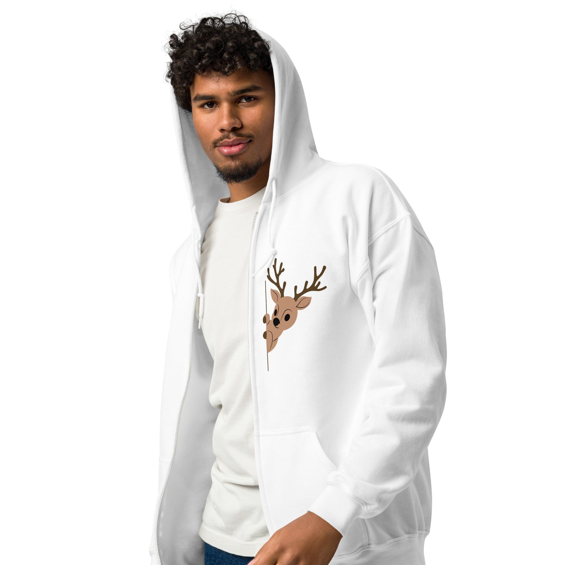 Reindeer blend zip hoodie - Nordic OfficialProduct mockup