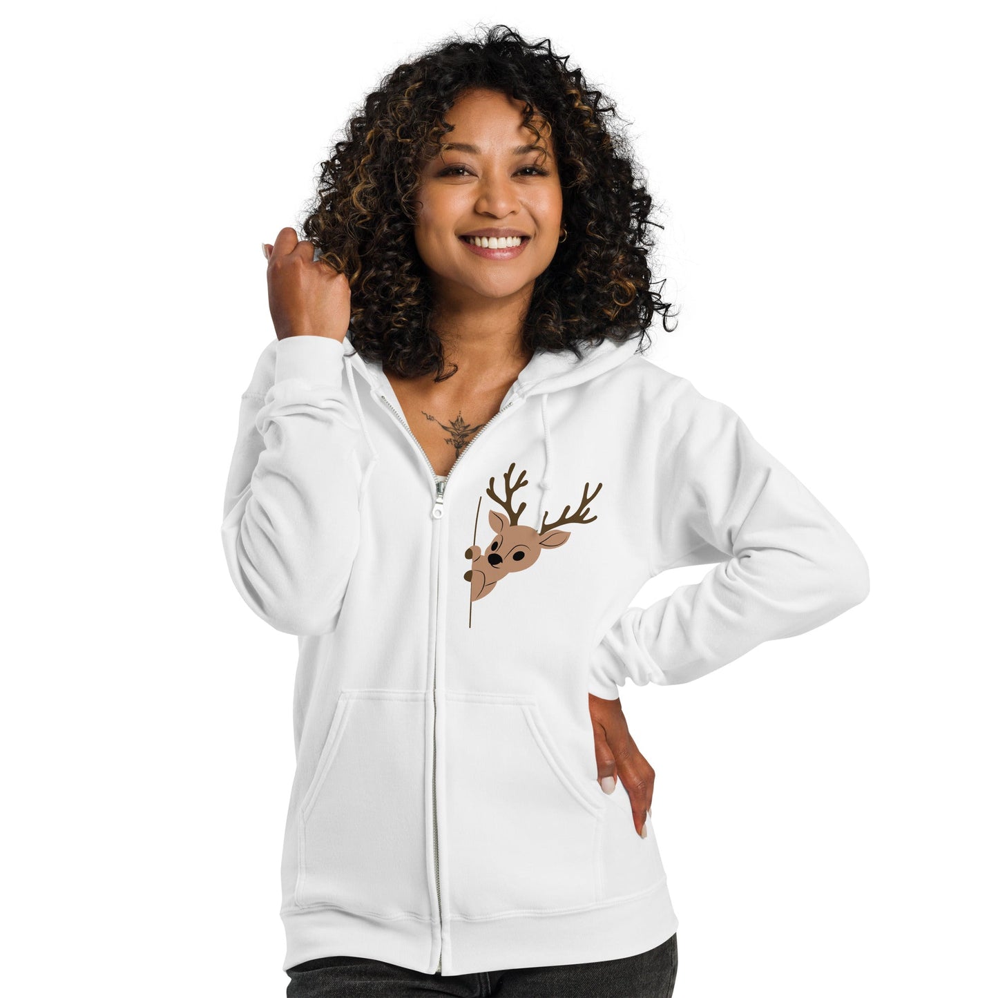 Reindeer blend zip hoodie - Nordic OfficialProduct mockup