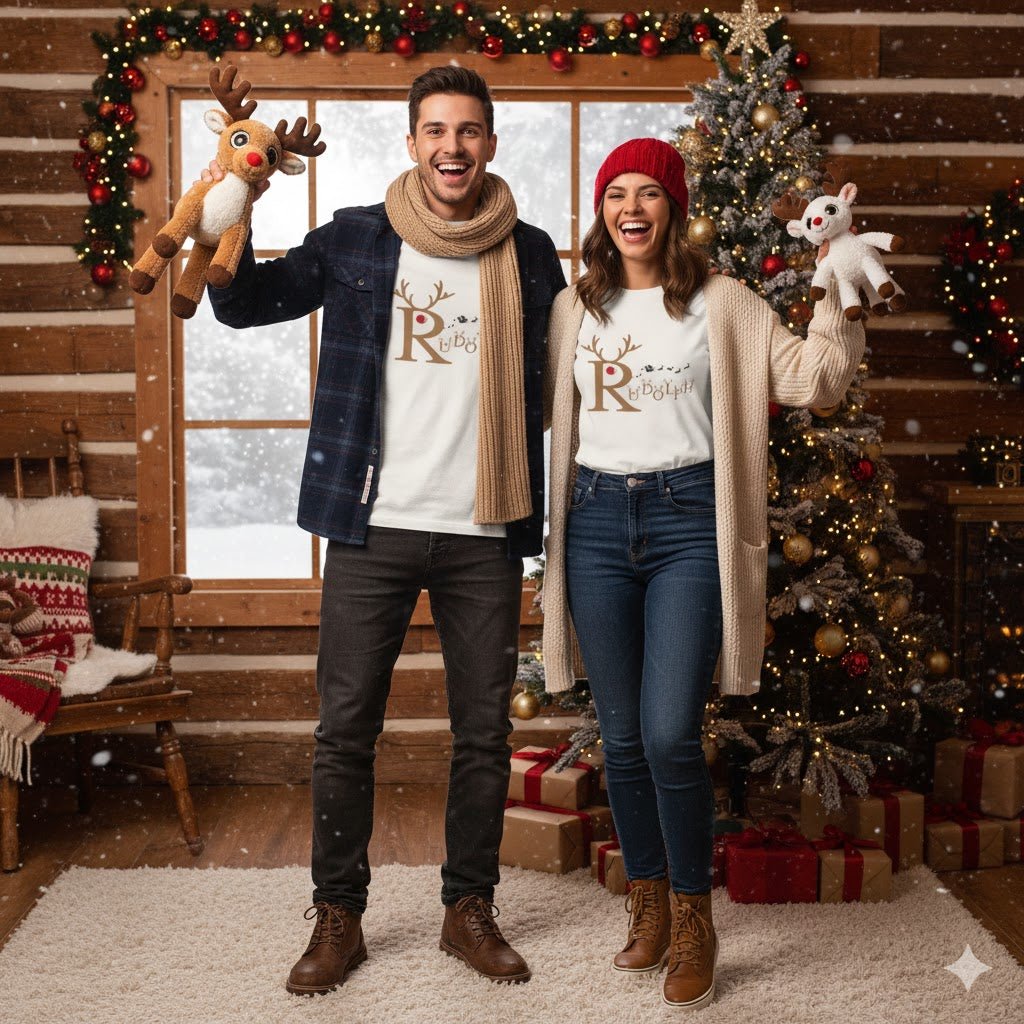 🦌 Rudolph the Red Nose – Minimalist Christmas Tee - Nordic Official🦌 Rudolph the Red Nose – Minimalist Christmas TeeT-Shirt