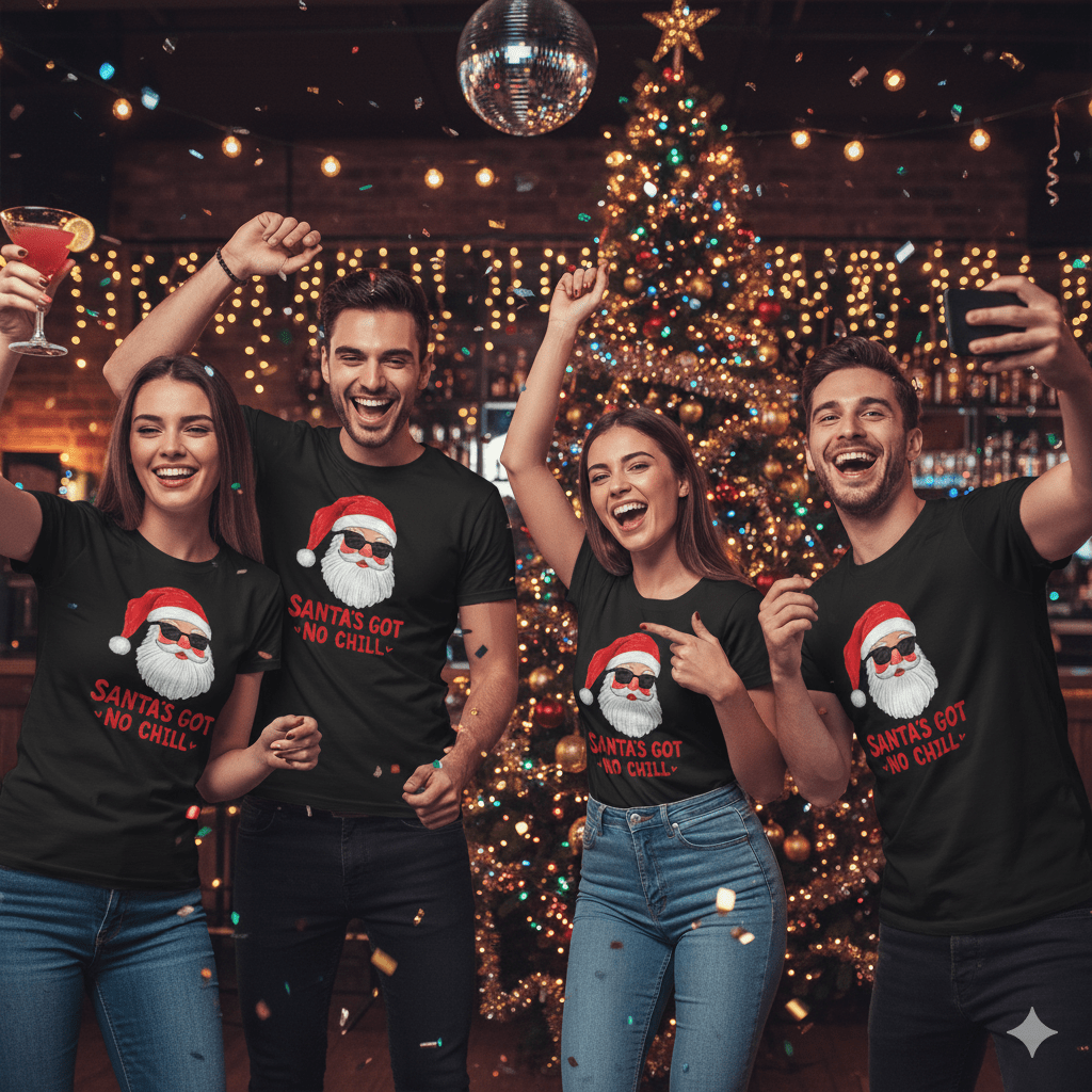 Santa’s Got No Chill – Cool & Funny Christmas T-Shirt 🎅🔥 - Nordic OfficialSanta’s Got No Chill – Cool & Funny Christmas T-Shirt 🎅🔥T-Shirt