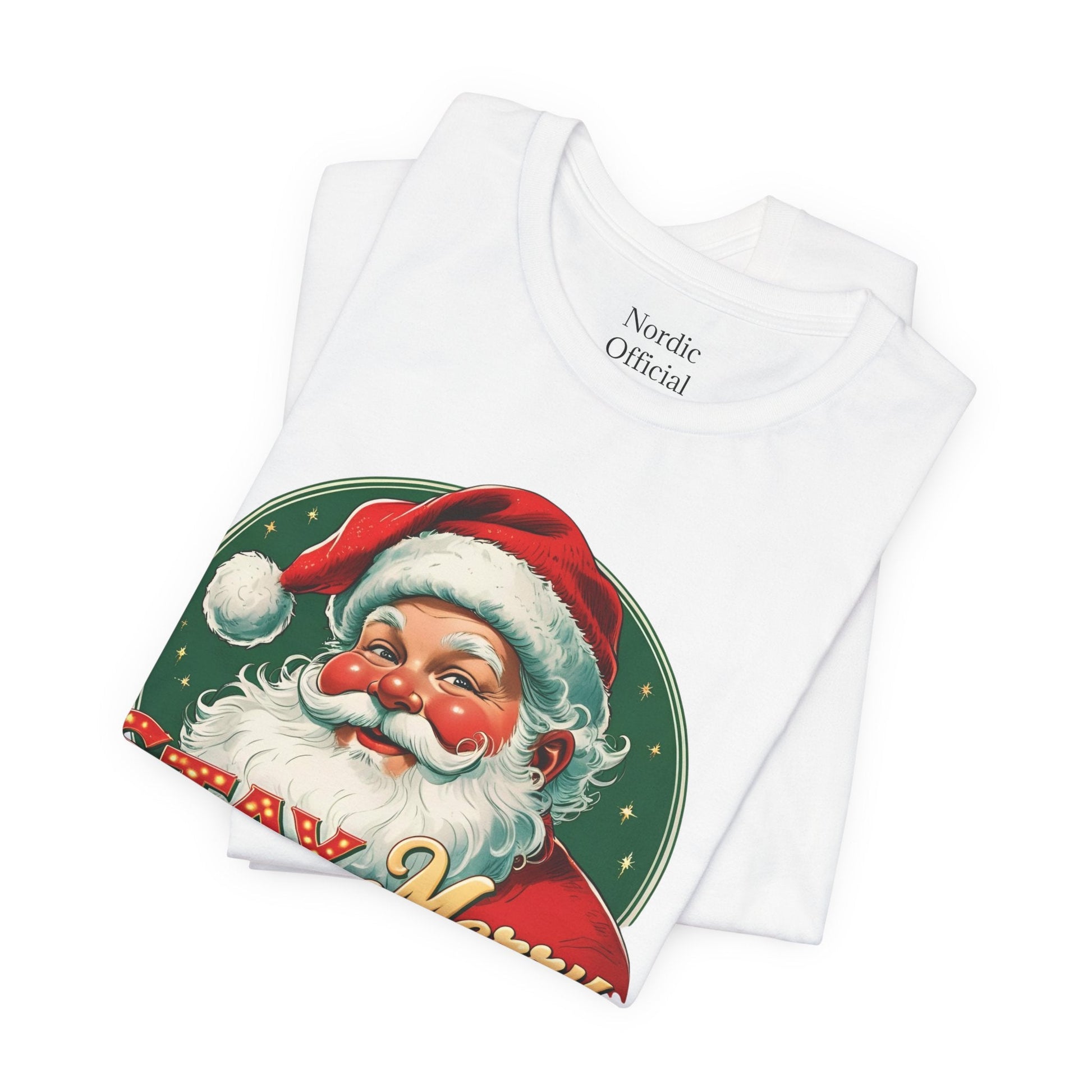Stay Merry Bright – Vintage Santa Tee - Nordic OfficialStay Merry Bright – Vintage Santa TeeT-Shirt