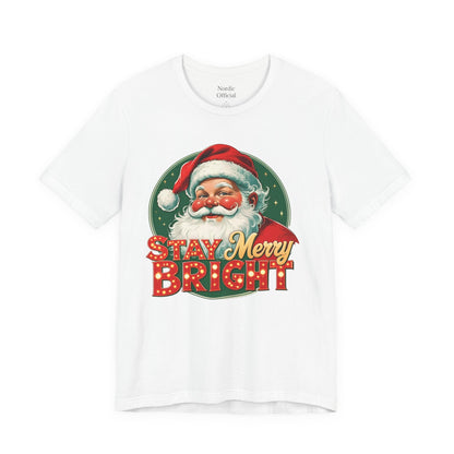 Stay Merry Bright – Vintage Santa Tee - Nordic OfficialStay Merry Bright – Vintage Santa TeeT-Shirt