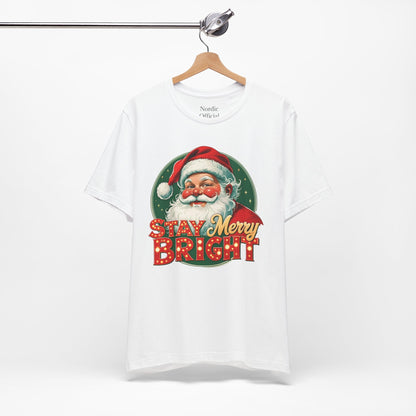 Stay Merry Bright – Vintage Santa Tee - Nordic OfficialStay Merry Bright – Vintage Santa TeeT-Shirt