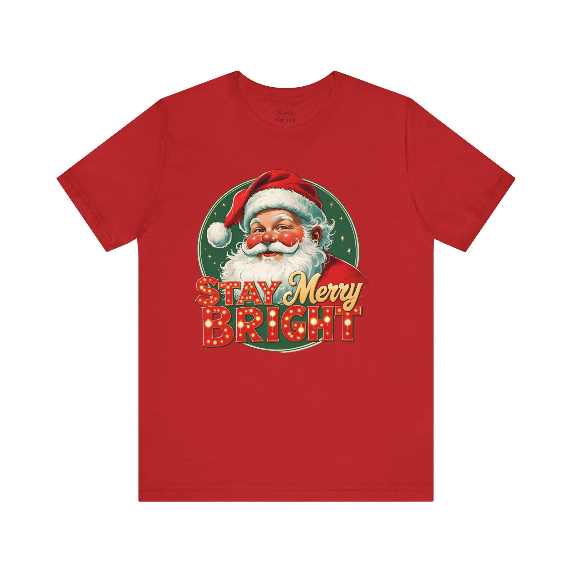 Stay Merry Bright – Vintage Santa Tee - Nordic OfficialStay Merry Bright – Vintage Santa TeeT-Shirt