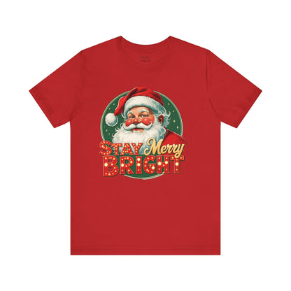 Stay Merry Bright – Vintage Santa Tee - Nordic OfficialStay Merry Bright – Vintage Santa TeeT-Shirt