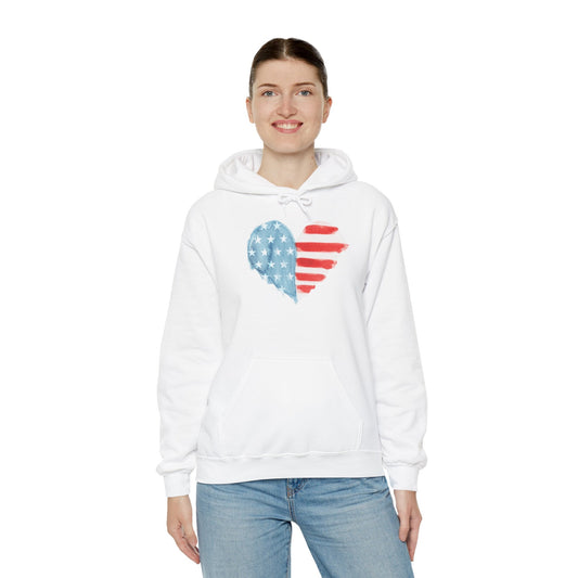Unisex American Flag Heart Hoodie – Cozy Cotton Blend Sweatshirt - Nordic OfficialUnisex American Flag Heart Hoodie – Cozy Cotton Blend SweatshirtHoodie