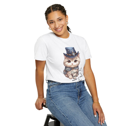White T-shirt with Trendy Cat - Nordic OfficialWhite T-shirt with Trendy CatT-Shirt
