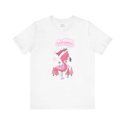 X - Mas Flamingo Unisex Jersey Tee – Playful Holiday Vibes in Comfort - Nordic OfficialX - Mas Flamingo Unisex Jersey Tee – Playful Holiday Vibes in ComfortT-Shirt