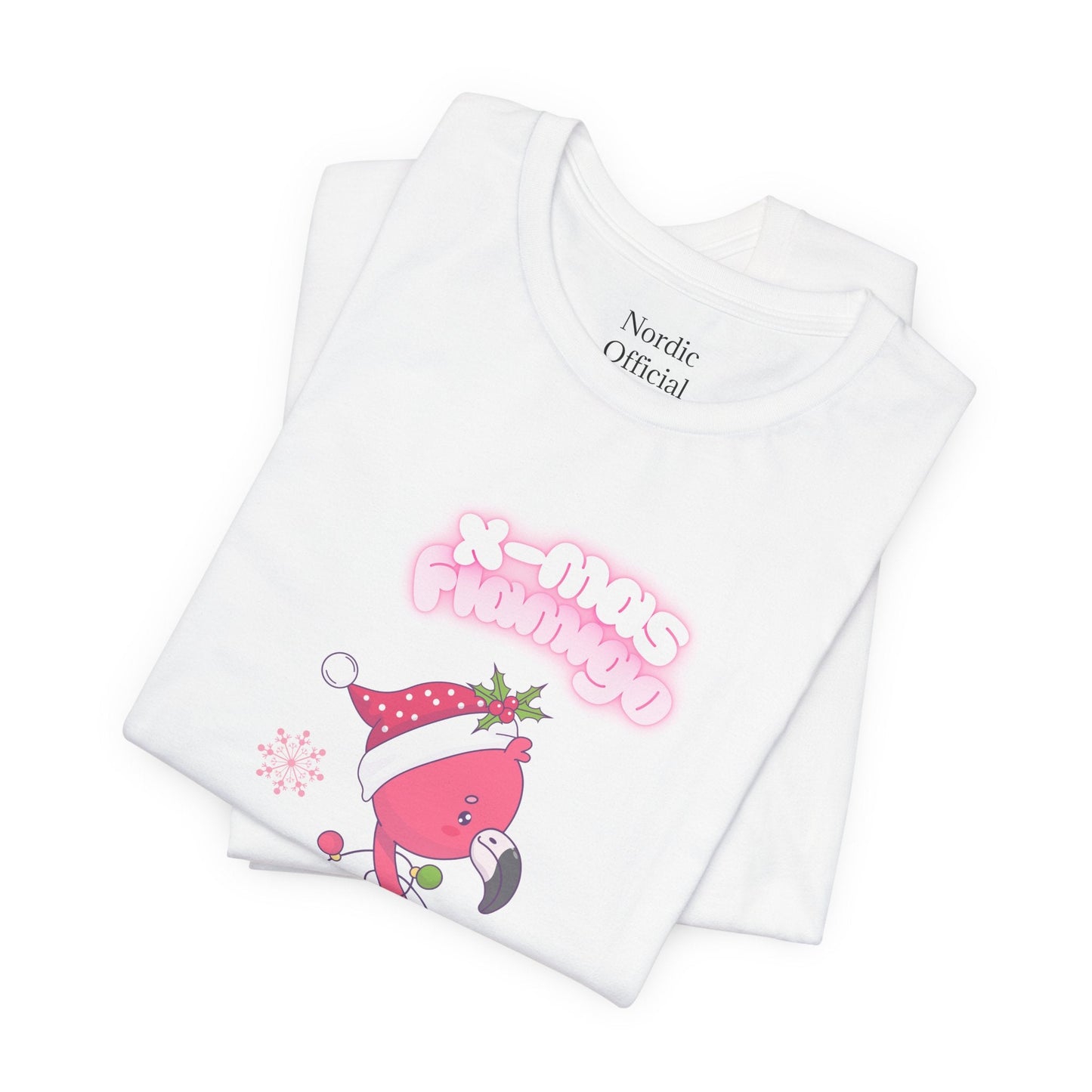 X - Mas Flamingo Unisex Jersey Tee – Playful Holiday Vibes in Comfort - Nordic OfficialX - Mas Flamingo Unisex Jersey Tee – Playful Holiday Vibes in ComfortT-Shirt
